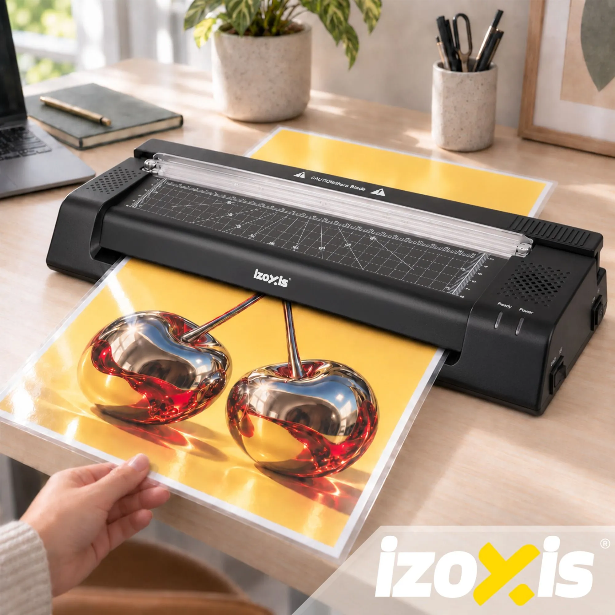 A3-Laminiergerät 3-in-1 mit Schneidevorrichtung und 110 Laminiertaschen