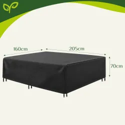 Gartenmöbelabdeckung 205x160x70 cm – wasserdicht