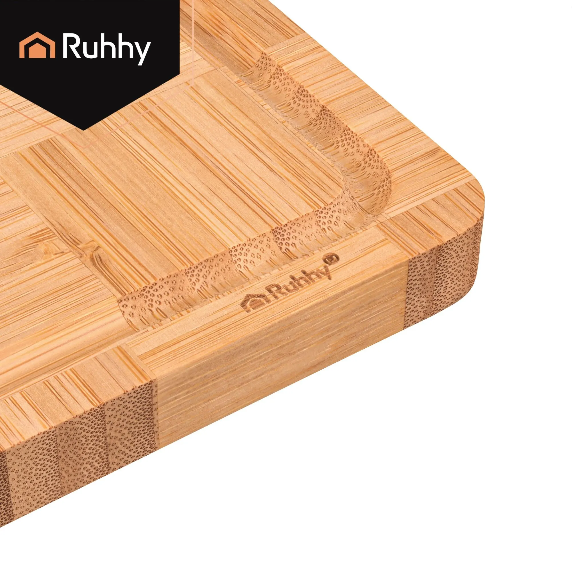 3er-Pack Bambus-Schneidebretter von RUHHY – Holzschneidebretter für die Küche