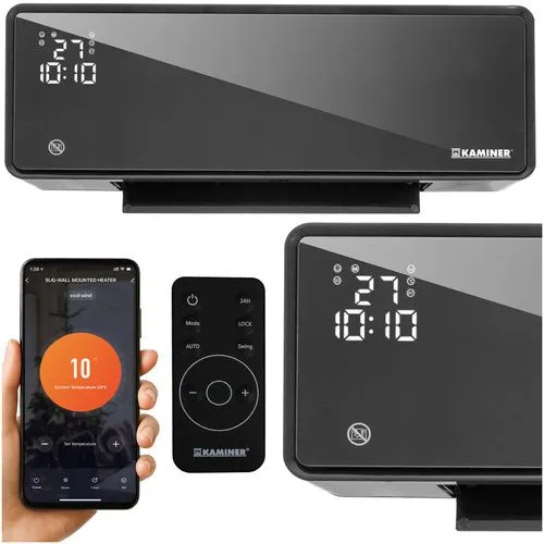 Fläktkonvektor - Vägghängt Element - 2000W - Black