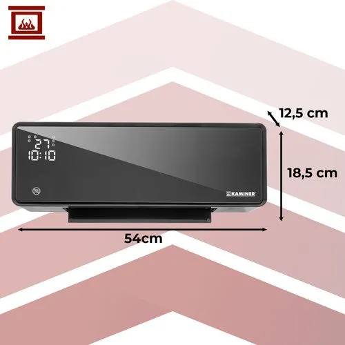 Fläktkonvektor - Vägghängt Element - 2000W - Black