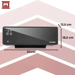 Fläktkonvektor - Vägghängt Element - 2000W - Black