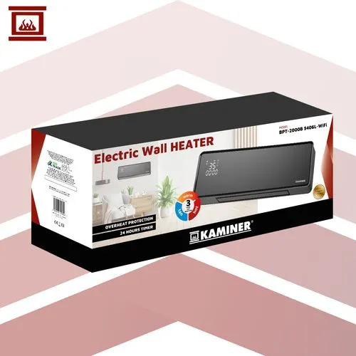 Fläktkonvektor - Vägghängt Element - 2000W - Black