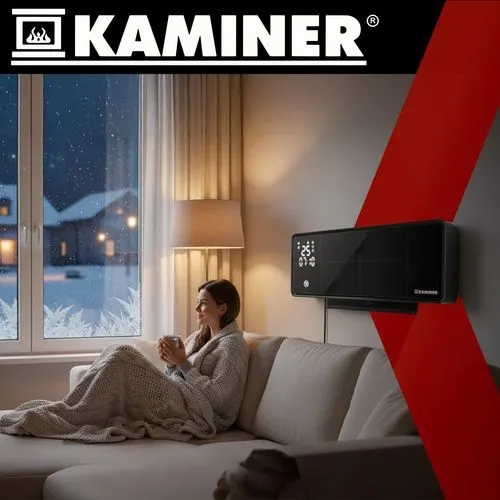 Fläktkonvektor - Vägghängt Element - 2000W - Black