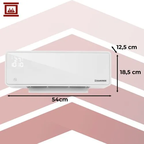 Fläktkonvektor - Vägghängt Element - 2000W - Vit