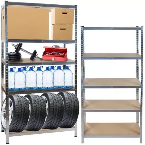 Lagerhylla 180x90x40 cm – galvaniserad metallhylla med 5 hyllplan, 875 kg