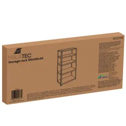 Varastohylly 180x90x40 cm – galvanoitu metallihylly, jossa 5 hyllyä, 875 kg