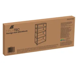 Opbevaringshylde 220x100x45 cm – galvaniseret metalhylde med 5 hylder, 875 kg
