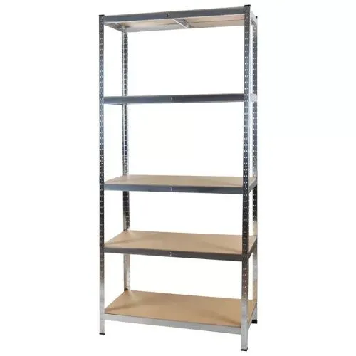 Lagerhylla 220x100x45 cm – galvaniserad metallhylla med 5 hyllplan, 875 kg