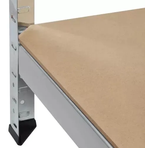 Lagerhylla 220x100x45 cm – galvaniserad metallhylla med 5 hyllplan, 875 kg