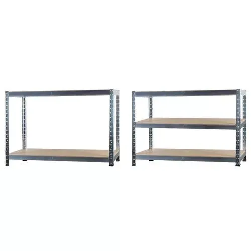 Lagerhylla 220x100x45 cm – galvaniserad metallhylla med 5 hyllplan, 875 kg