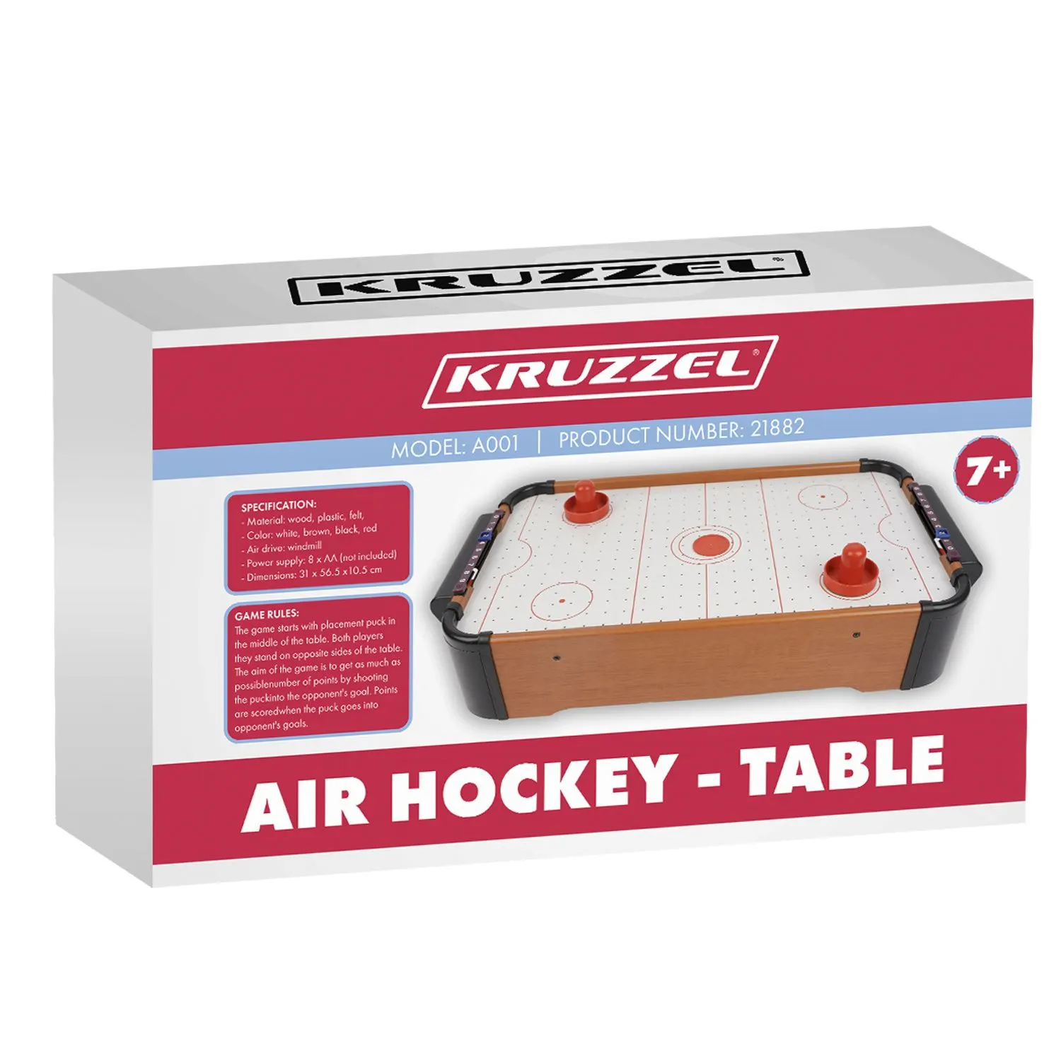 Airhockeybord för barn – Mini airhockeyspel 56x31 cm, 2 spelare