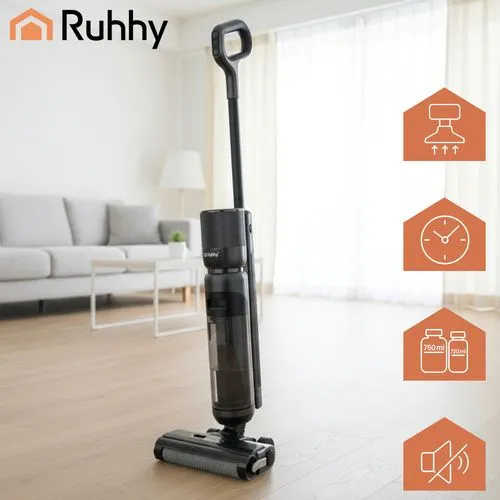 Akku-Staubsauger mit Bodenreinigung – 200 W, 16 kPa, Selbstreinigungsfunktion und HEPA-Filter