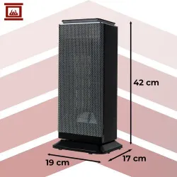 Elektrisk keramisk PTC-värmare 2000 W med fjärrkontroll