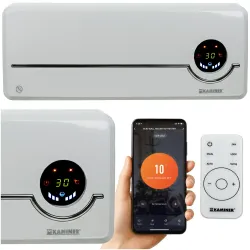 Elektrisk luftgardin 2000 W med WiFi och fjärrkontroll