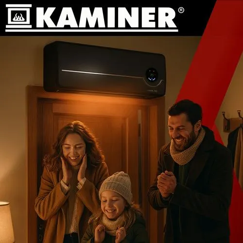Luftgardin 2000 W med WiFi, fjärrkontroll och PTC-värme