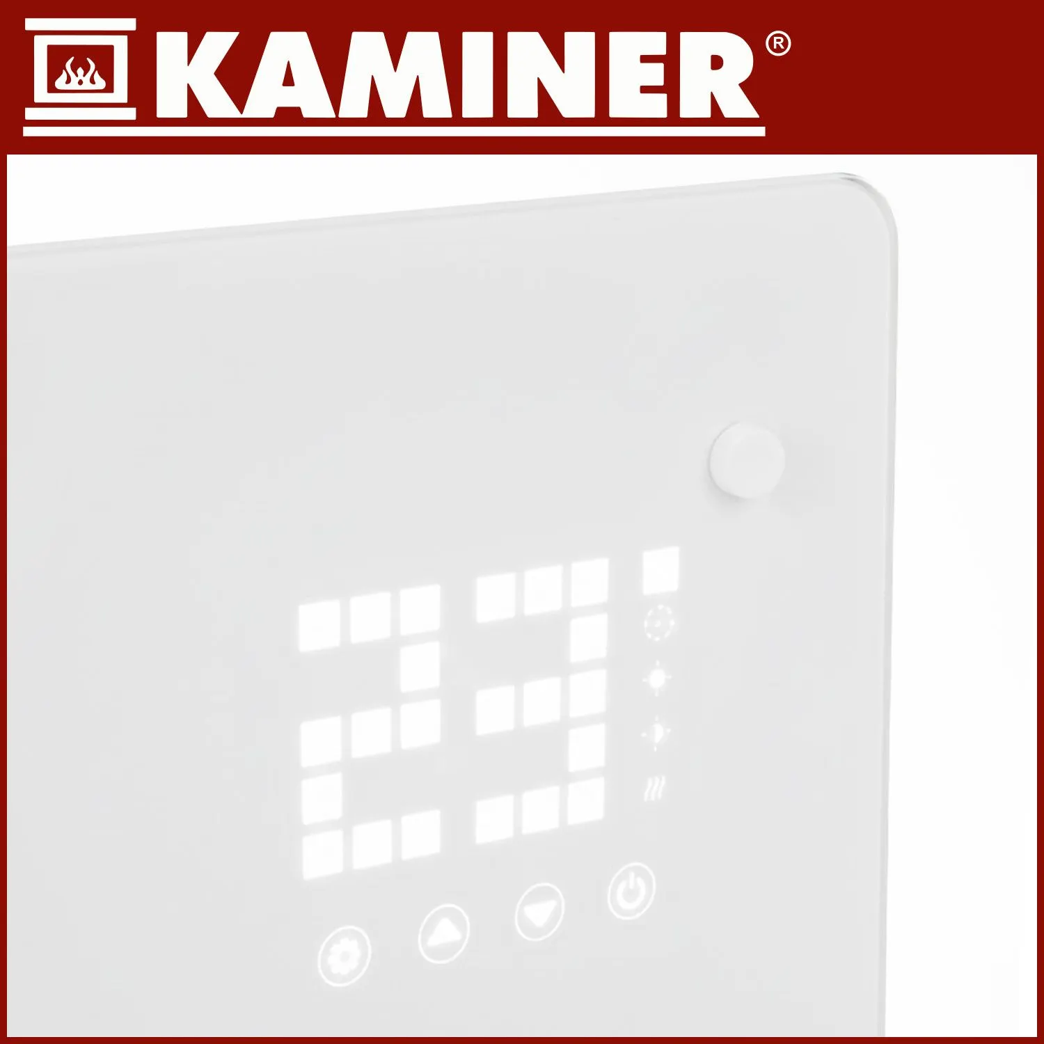 Elektrisk glasvärmare 2500 W med WiFi och fjärrkontroll