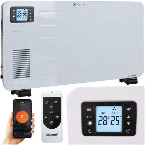 Elektrisk konvektorvärmare 2300 W med WiFi och fjärrkontroll