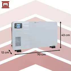 Electric convector heater 2300 W with WiFi and remote control