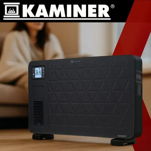 Elektrisk konvektorvärmare 2300 W WiFi svart med fjärrkontroll