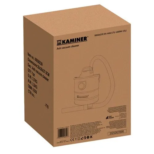Askdammsugare 15 L 1200 W med HEPA-filter och blåsfunktion