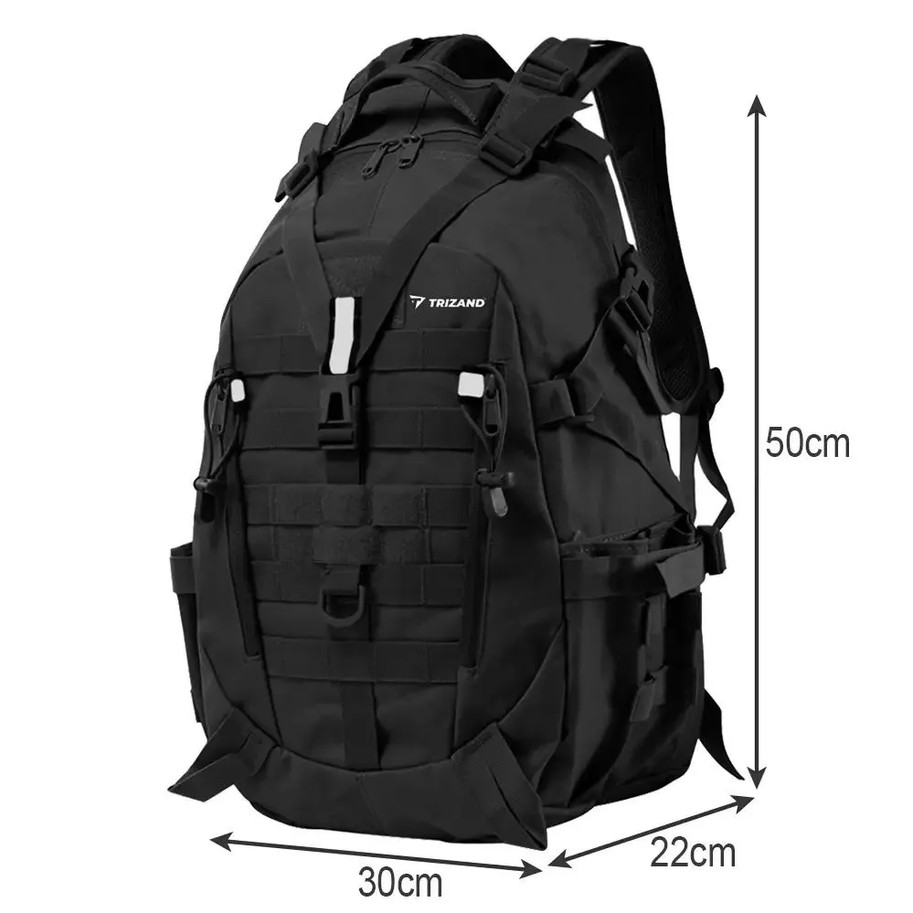 Vandringsryggsäck 25 L XL med MOLLE och regnskydd