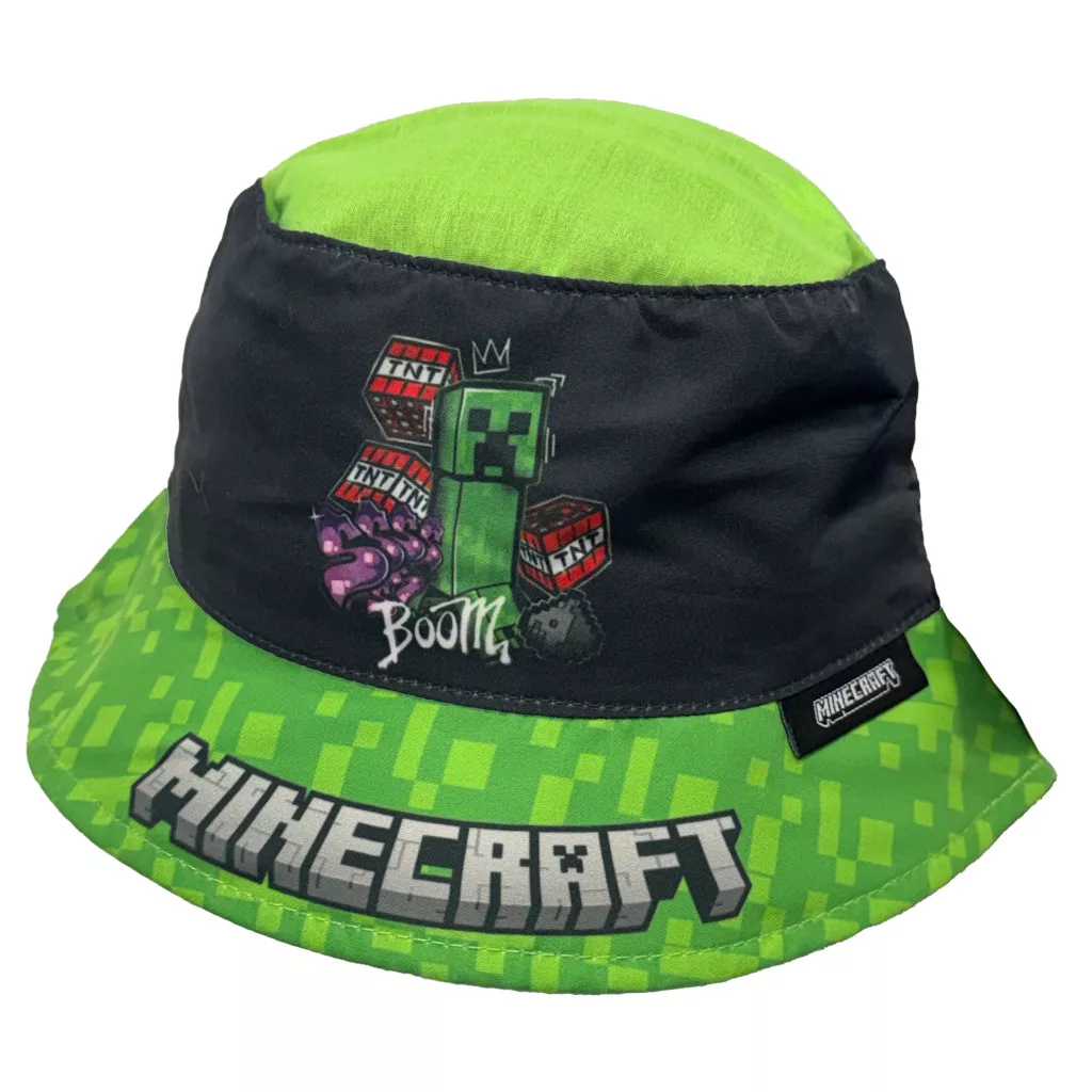 Minecraft TNT Attack fiskarhatt barn 55 cm grön