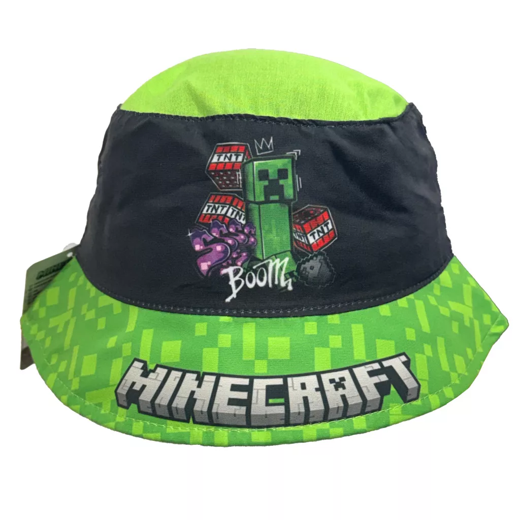 Minecraft TNT Attack fiskarhatt barn 55 cm grön