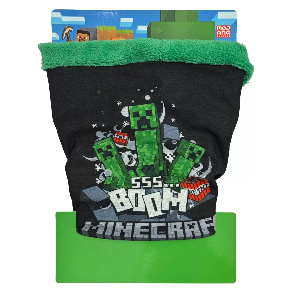 Minecraft Boom Sherpa halsduk barn svart – One Size