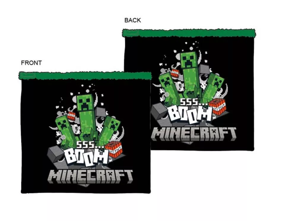 Minecraft Boom Sherpa halsduk barn svart – One Size