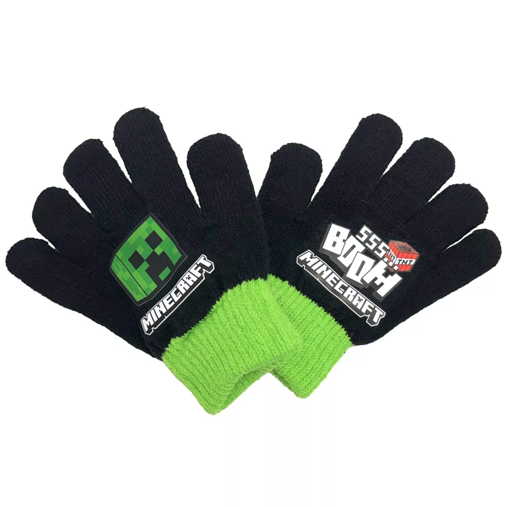 Minecraft Boom barnhandskar svarta One Size 2 par