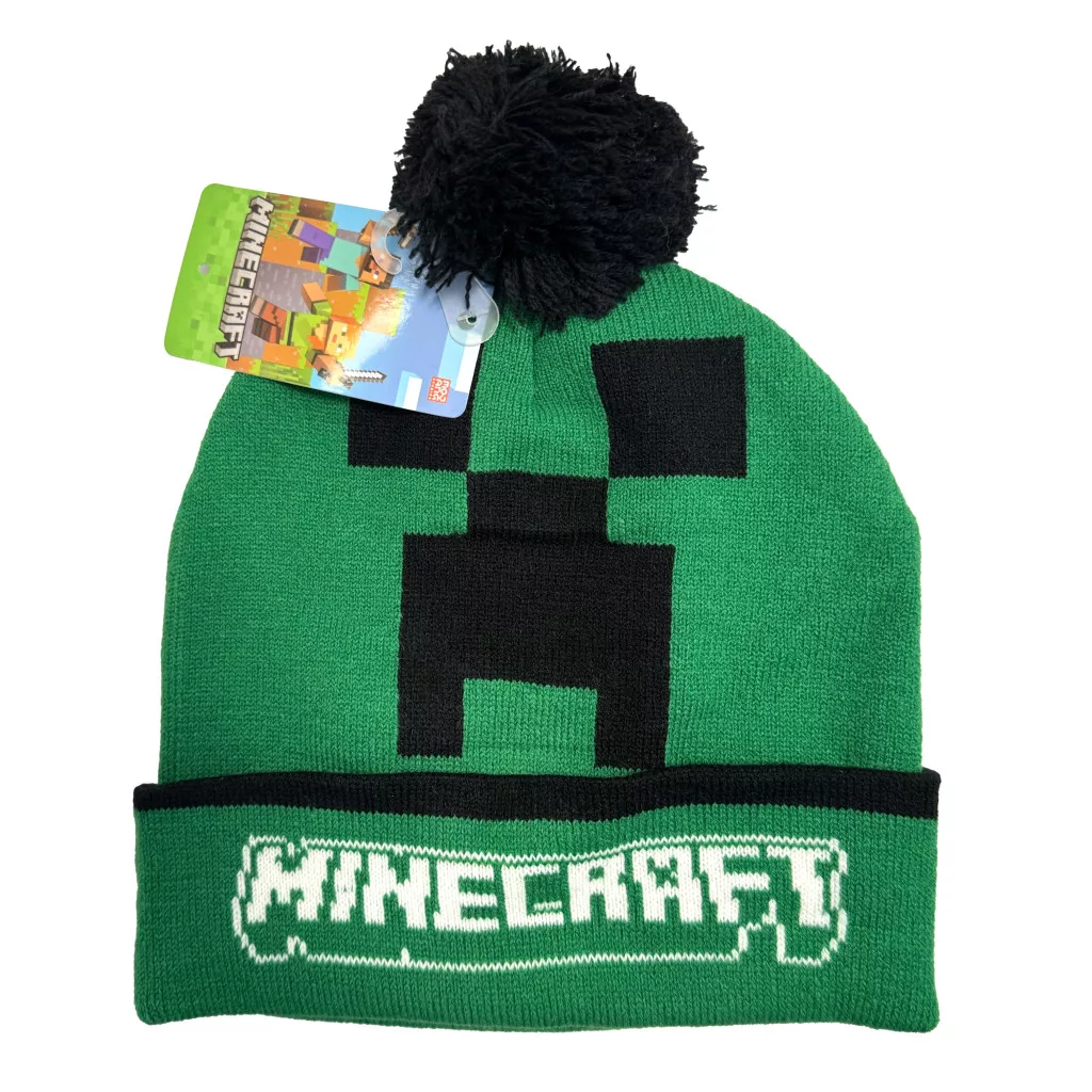 Minecraft Battle barnmössa Grön-Svart 2 stycken One Size