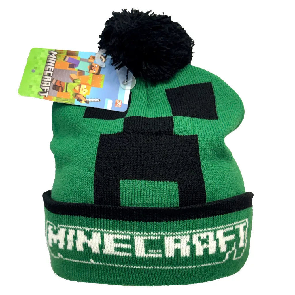 Minecraft Battle barnmössa Grön-Svart 2 stycken One Size