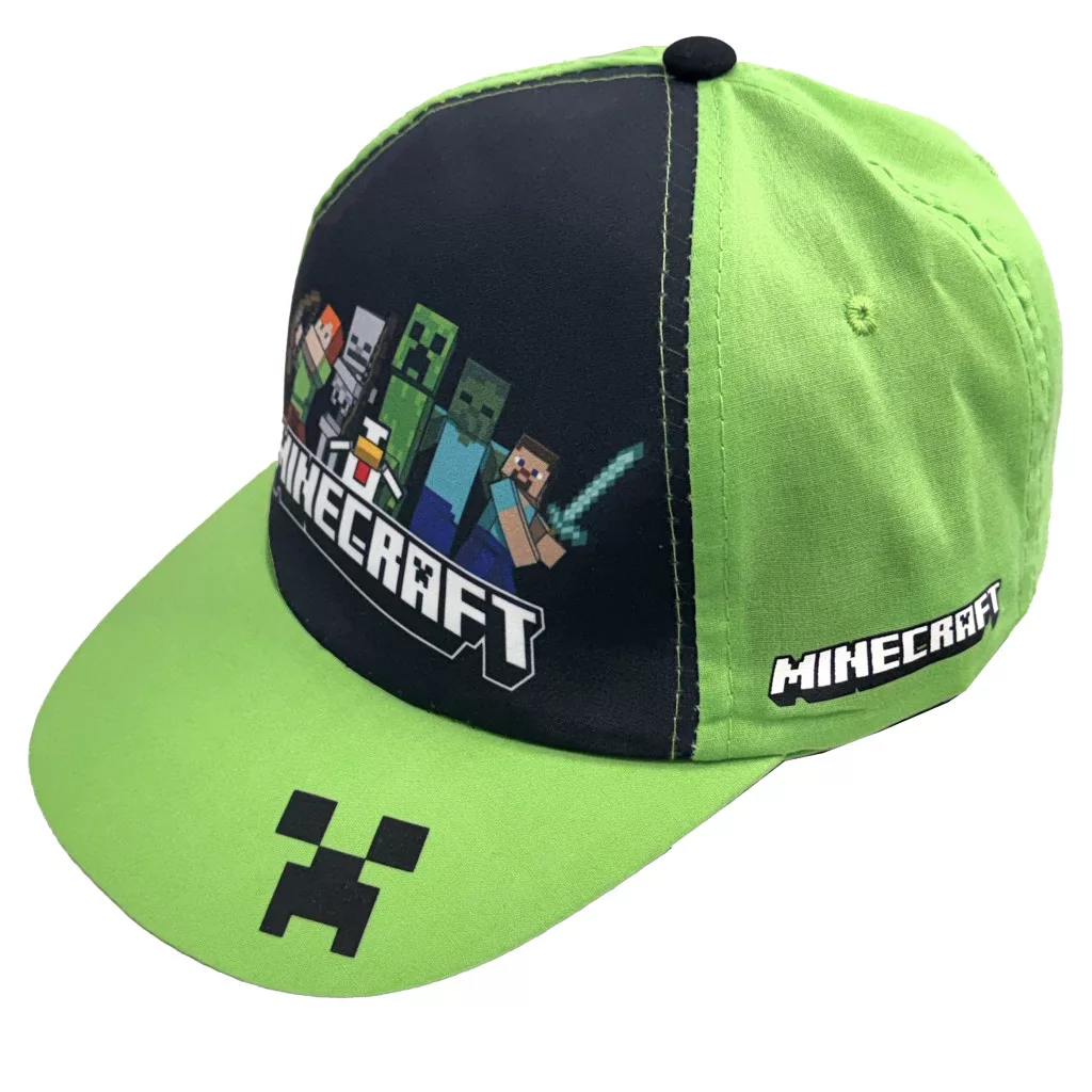 Minecraft Squad Style keps barn 55 cm – Grön