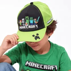 Minecraft Squad Style keps barn 55 cm – Grön
