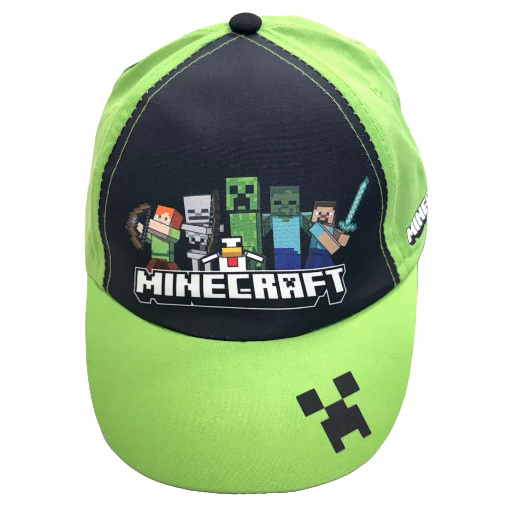 Minecraft Squad Style keps barn 55 cm – Grön