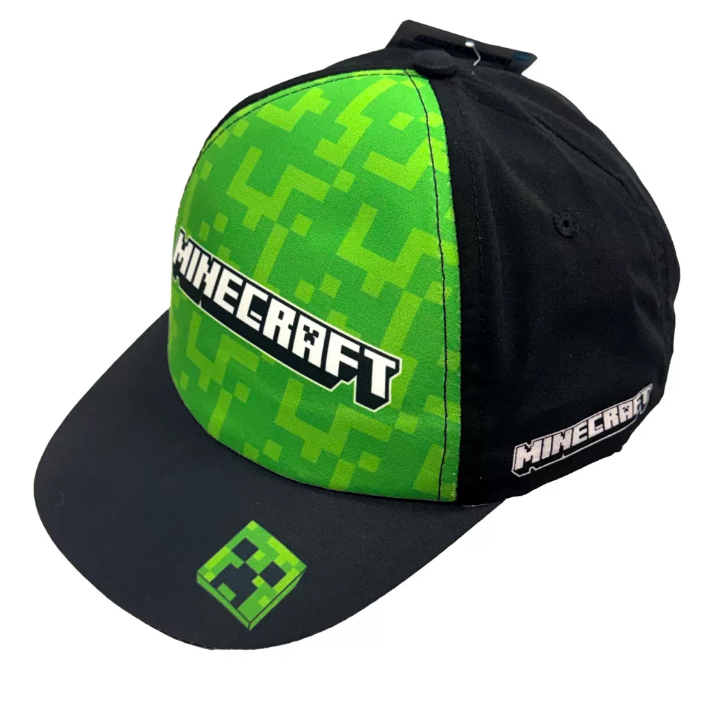 Minecraft Green Block keps barn 55 cm – Svart