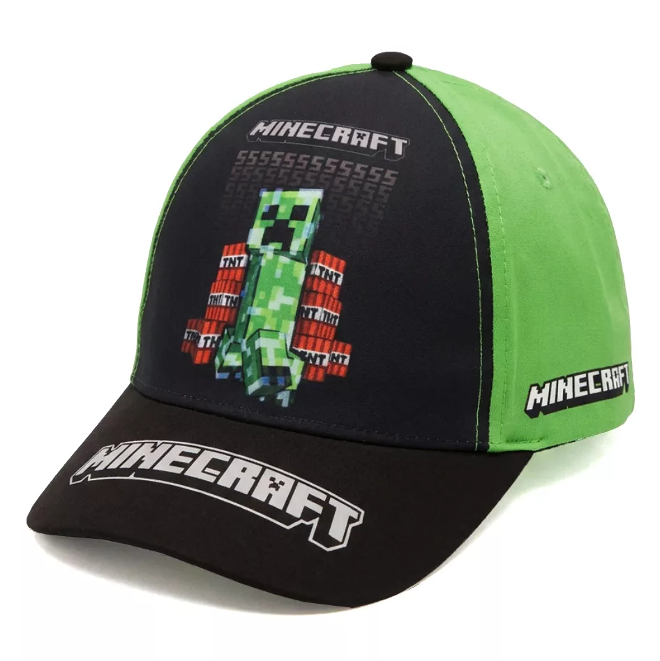 Minecraft Creeper Blast keps barn 55 cm – Grön