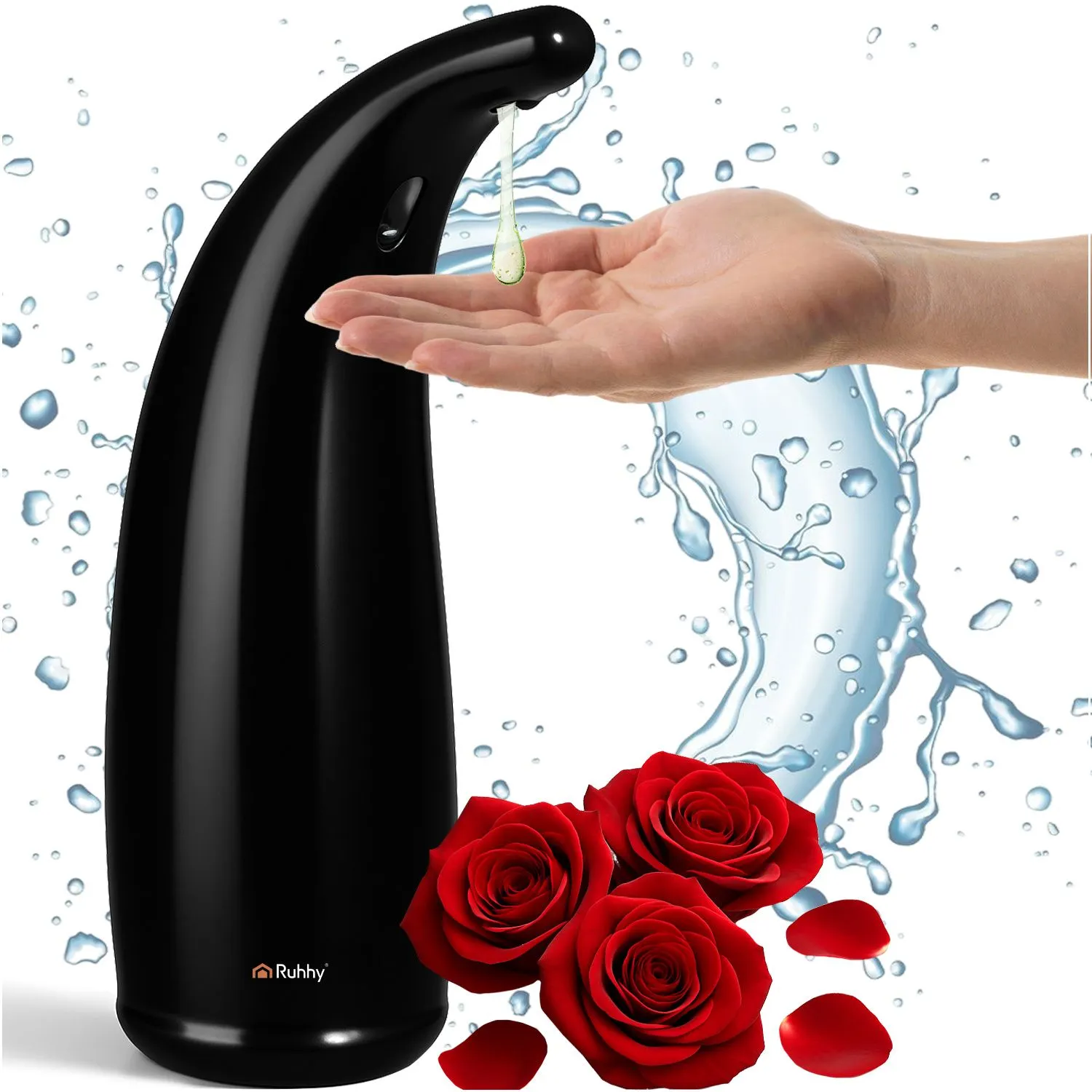 Automatisk beröringsfri tvåldispenser 300 ml – Svart