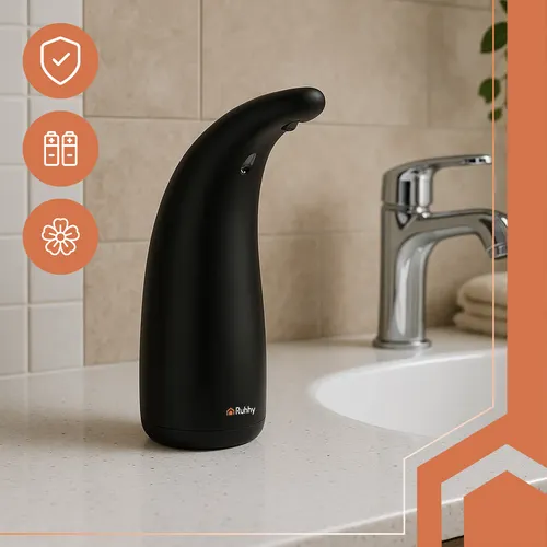 Automatisk beröringsfri tvåldispenser 300 ml – Svart