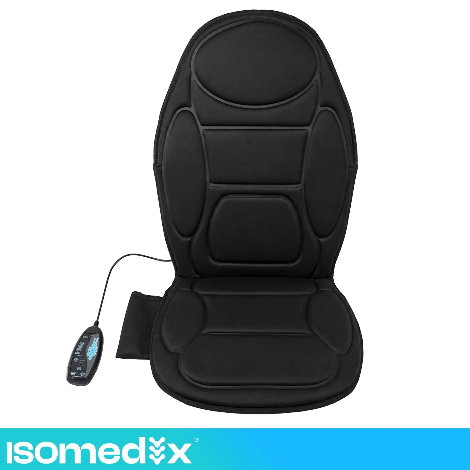 Vibrerande massagematta med värme – 5 program och 6 motorer