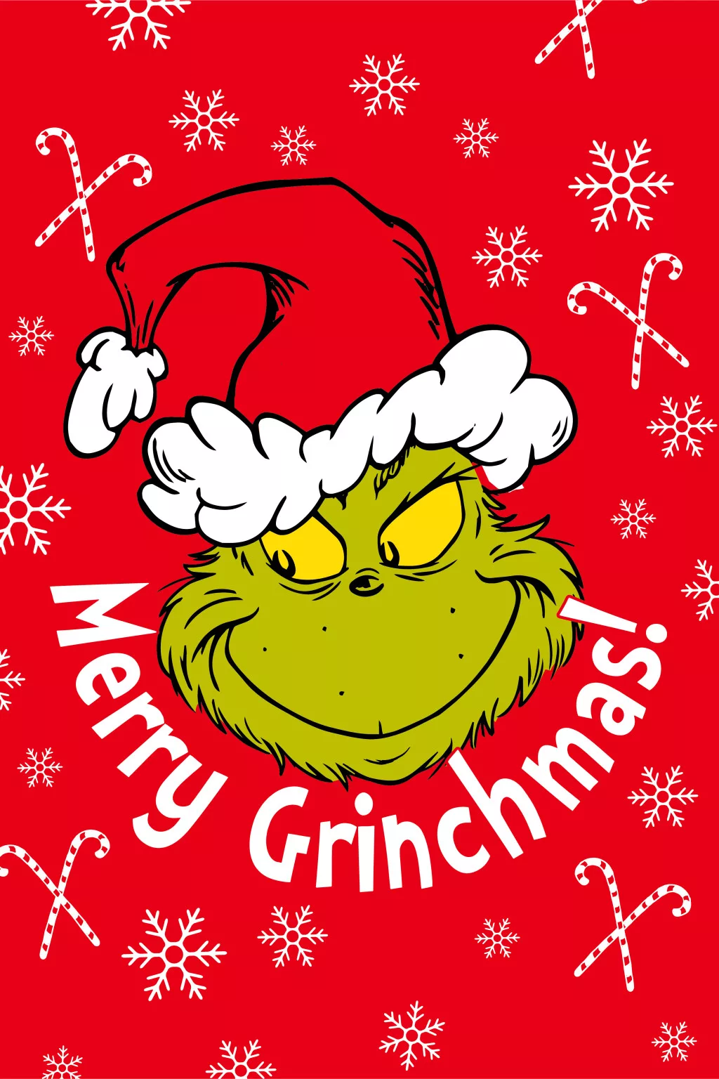 The Grinch Merry Grinchmas microflanellpläd 100 × 150 cm