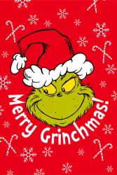The Grinch Merry Grinchmas microflanellpläd 100 × 150 cm