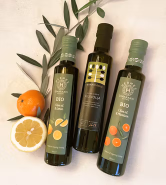 Presentlåda med tre olika olivoljor. 3x250 ml fr. senaste skörden!