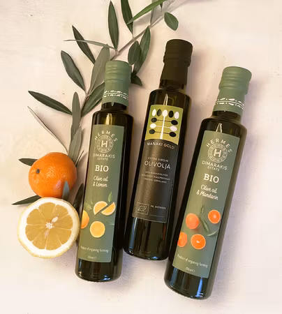 Presentlåda med tre olika olivoljor. 3x250 ml fr. senaste skörden!