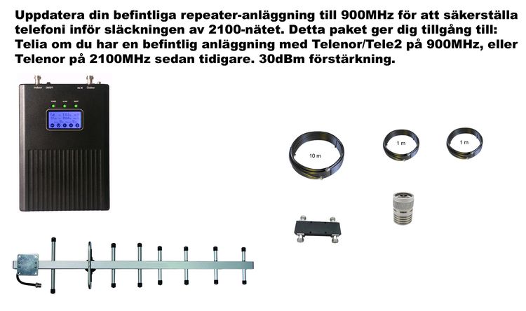 Plus en operatör, för Telia 900Mhz 30dBm paket