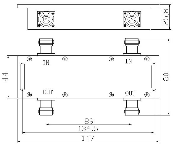 Hybrid coupler, för att ha flera operatörer i samma nät.