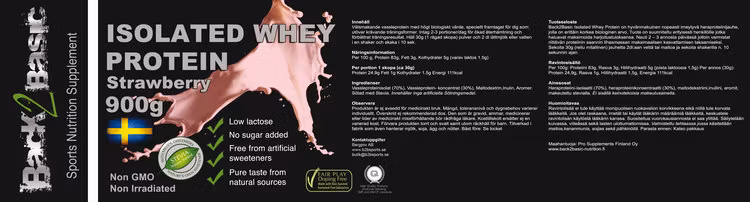 Isolated Whey Protein pulver 900g