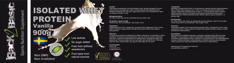 Isolated Whey Protein pulver 900g