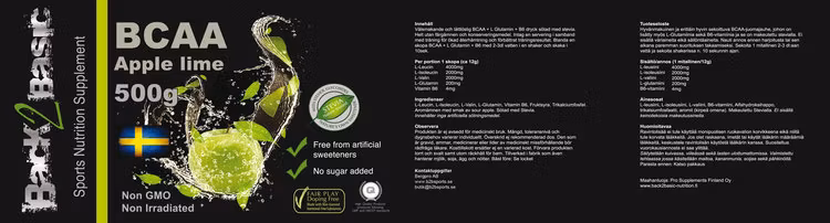 BCAA + L-Glutamin + B6 pulver 500g